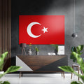 Turkish Flag Brushed Aluminium Dibond Wall Art