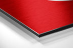 Turkish Flag Brushed Aluminium Dibond Wall Art