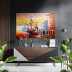 Boat Brushed Aluminium Dibond Wall Art