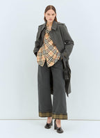Burberry Women Check Silk Pyjama Shirt