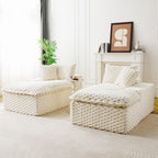 Double Chaise Lounge With Full Compressed Sponge