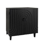 2 Door Storage Cabinet With Adjustable Shelf - Black