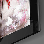 Red Skirt Abstract Dancer Glass Wall Art