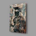 Spartan Spear and Round Shield Glass Wall Art