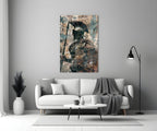 Spartan Spear and Round Shield Glass Wall Art