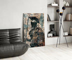 Spartan Spear and Round Shield Glass Wall Art