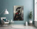Realistic Spartan Warrior Glass Wall Art