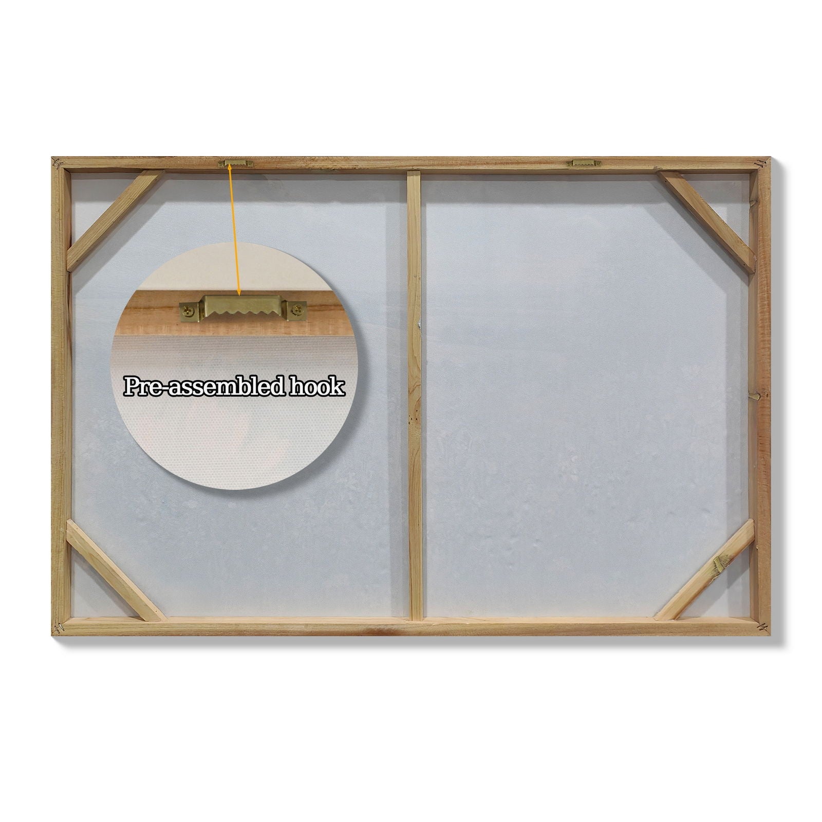 Framed Canvas Wall Art Vintage Decor, Landscape Wall Art - Green / Ivory
