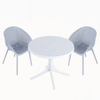 Modern Lounge Chair Set With Round Table