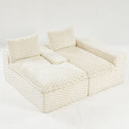 Modular Sofa, Convertible Twin Seat With Chaise Lounge