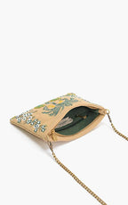 Desert Oasis Embellished Clutch – Luxe Handwoven Jacquard