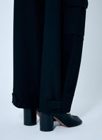 Ganni Women Solid Twill Suiting Cargo Pants
