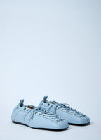Ganni Women Eyelets Lace Up Ballerina