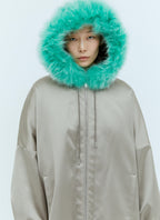 Gucci Women Satin Bomber Jacket