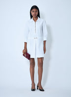 Gucci Women Cotton Poplin Shirt With Horsebit Hardware