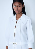 Gucci Women Cotton Poplin Shirt With Horsebit Hardware