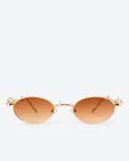 SOLEIL - Amber Gradient Lenses, Gold Chrome Frame