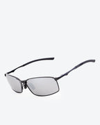 THEO - Silver Mirrored Polarized Lenses, Satin Black Frame
