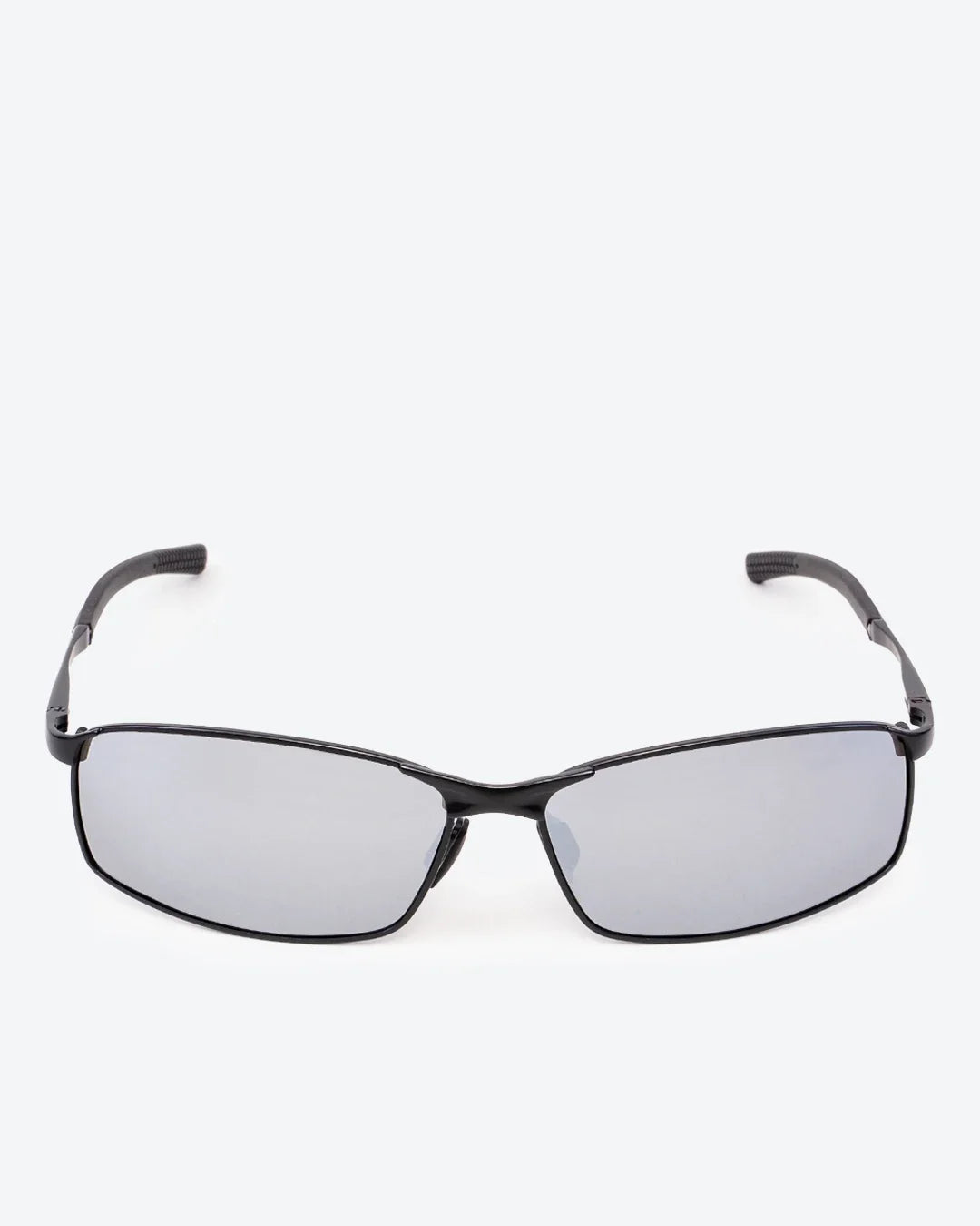 THEO - Silver Mirrored Polarized Lenses, Satin Black Frame