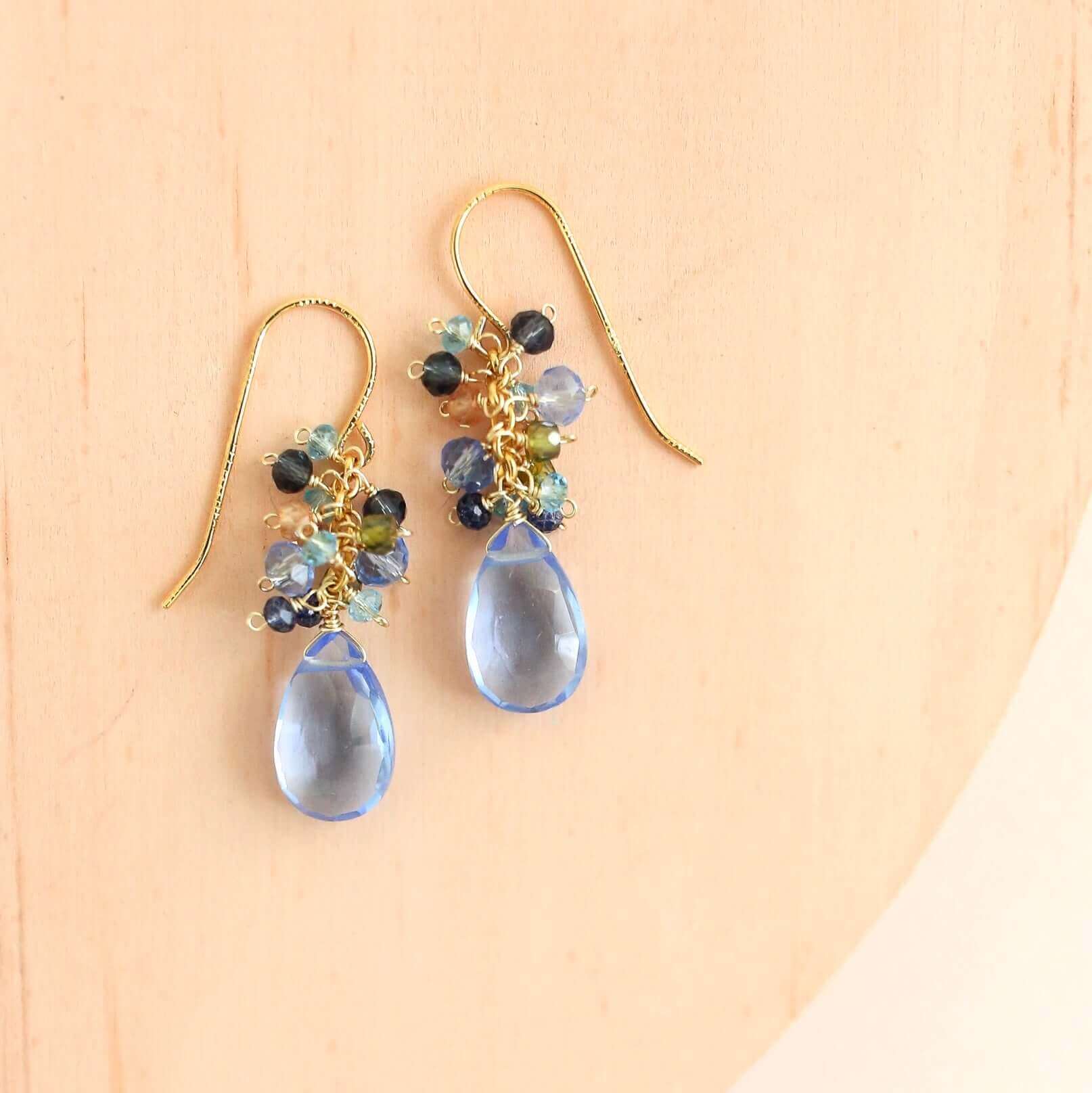 White Chalcedony Bala Earrings