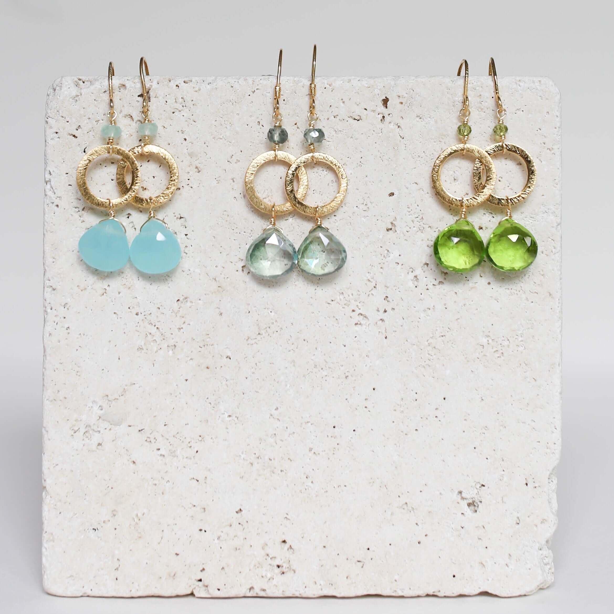 The Airie Earring - White Chalcedony Silver