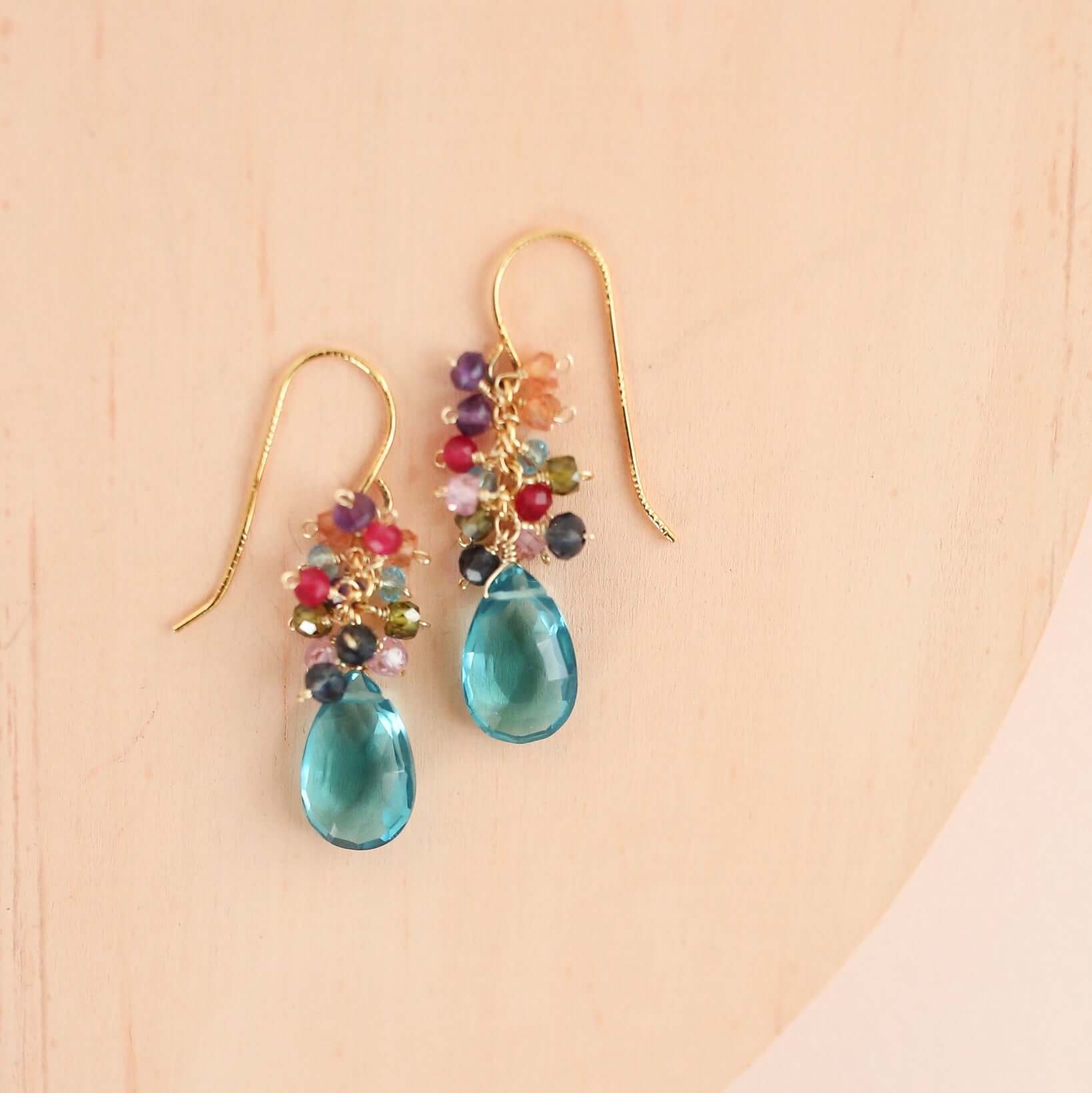 White Chalcedony Bala Earrings