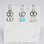 The Airie Earring - White Chalcedony Silver