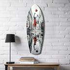 Street Basketball Glass Wall Art