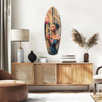 Modern City Life Glass Wall Art