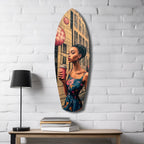Modern City Life Glass Wall Art