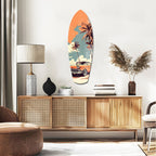 Sunset Ride 60s Vibes Glass Wall Art