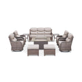 Alora Luxury 10-Piece All-Weather Outdoor Patio Furniture Set With Fire Pit Table (SAK39281)