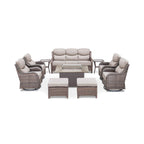 Alora Luxury 10-Piece All-Weather Outdoor Patio Furniture Set With Fire Pit Table (SAK39281)