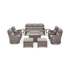 Alora Luxury 10-Piece All-Weather Outdoor Patio Furniture Set With Fire Pit Table (SAK39281)