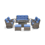 Alora Luxury 10-Piece All-Weather Outdoor Patio Furniture Set With Fire Pit Table (SAK39281)