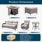Alora Luxury 10-Piece All-Weather Outdoor Patio Furniture Set With Fire Pit Table (SAK39281)