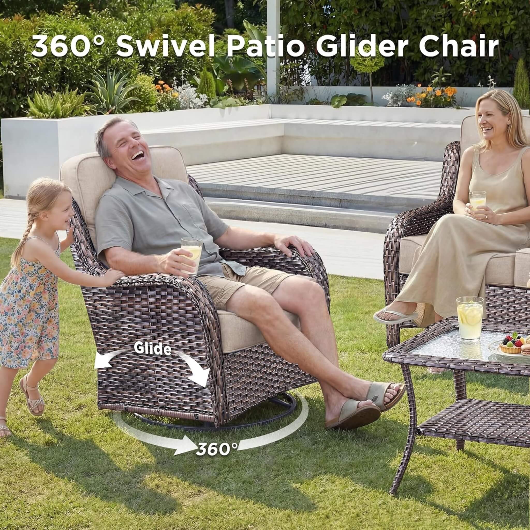 Alora Luxury 10-Piece All-Weather Outdoor Patio Furniture Set With Fire Pit Table (SAK39281)