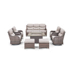 Alora Luxury 8-Piece All-Weather Patio Furniture Set With Fire Pit Table (SAK37512)