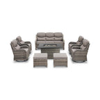 Alora Luxury 8-Piece All-Weather Patio Furniture Set With Fire Pit Table (SAK37512)