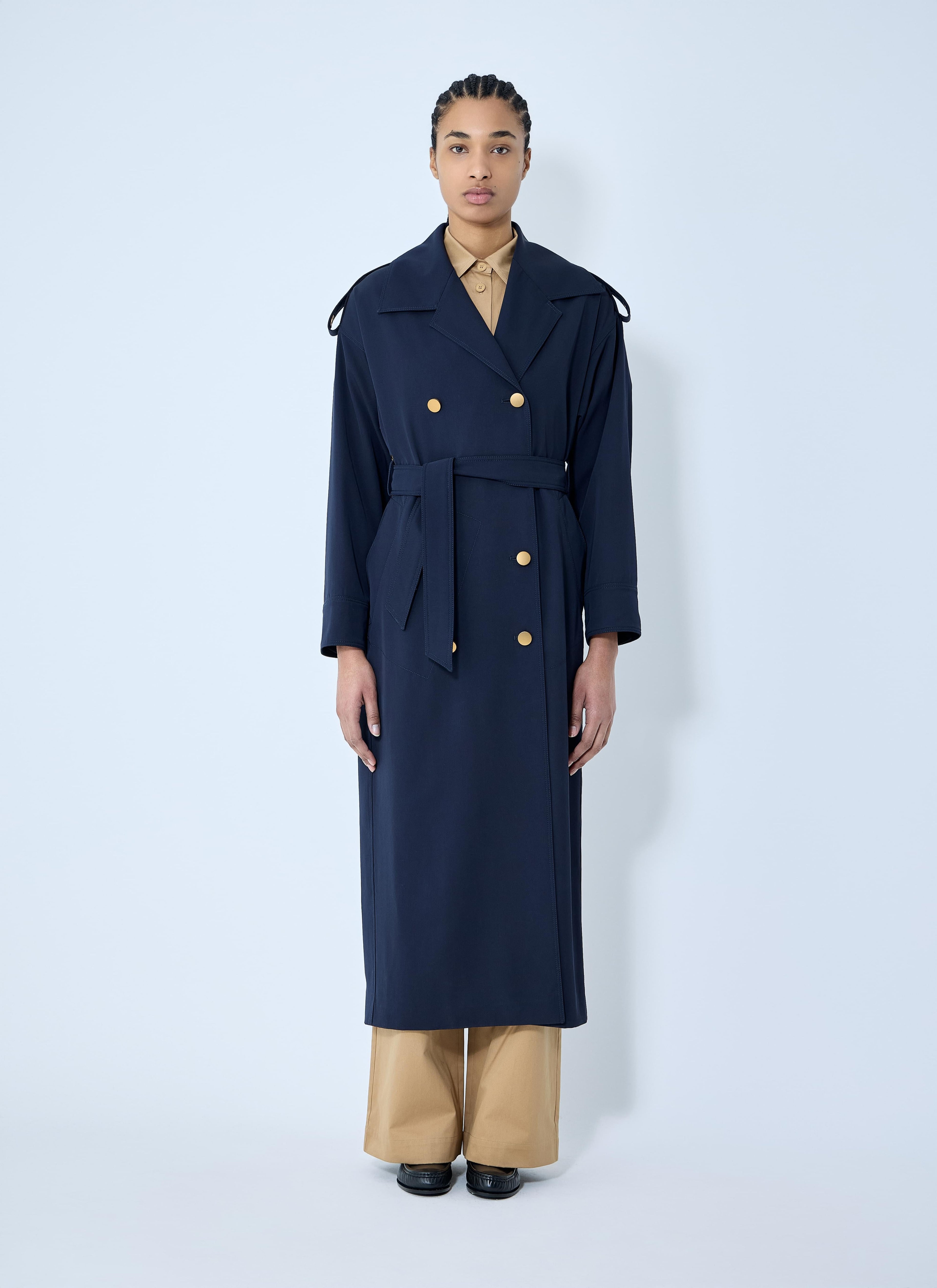 Max Mara Women Gabardine Wool Coat