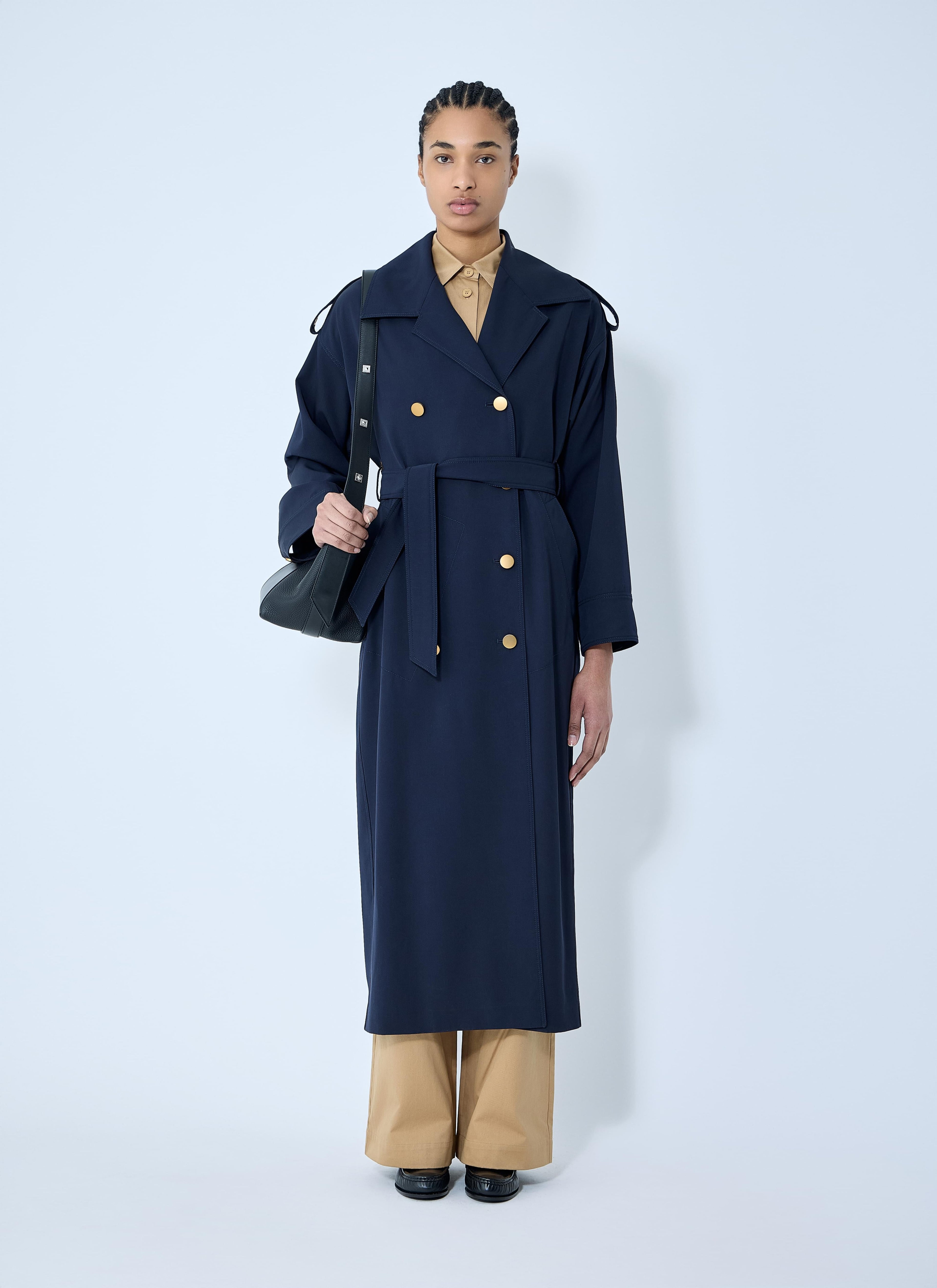 Max Mara Women Gabardine Wool Coat