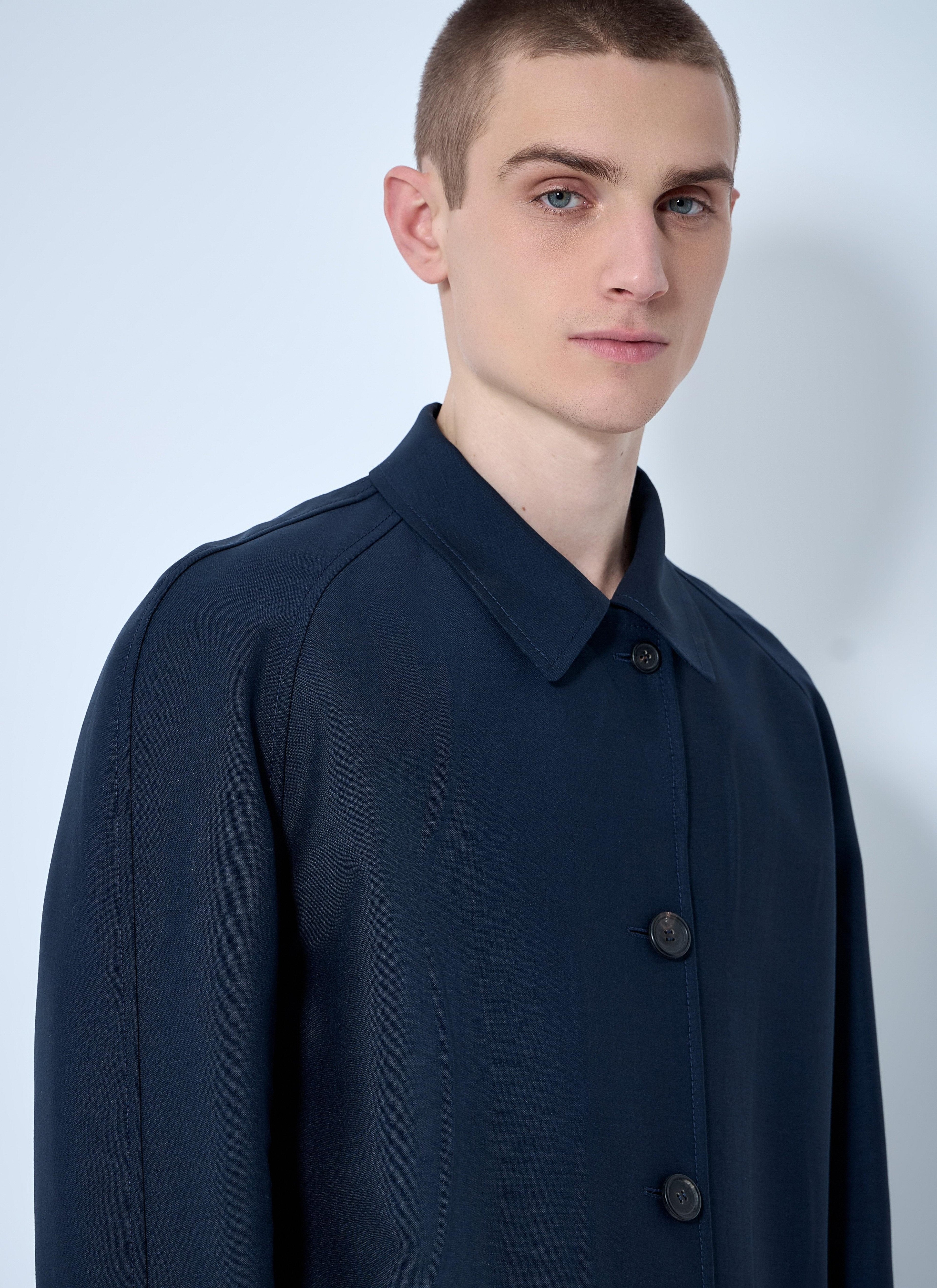 Miu Miu Men Single-Breasted Mohair Coat