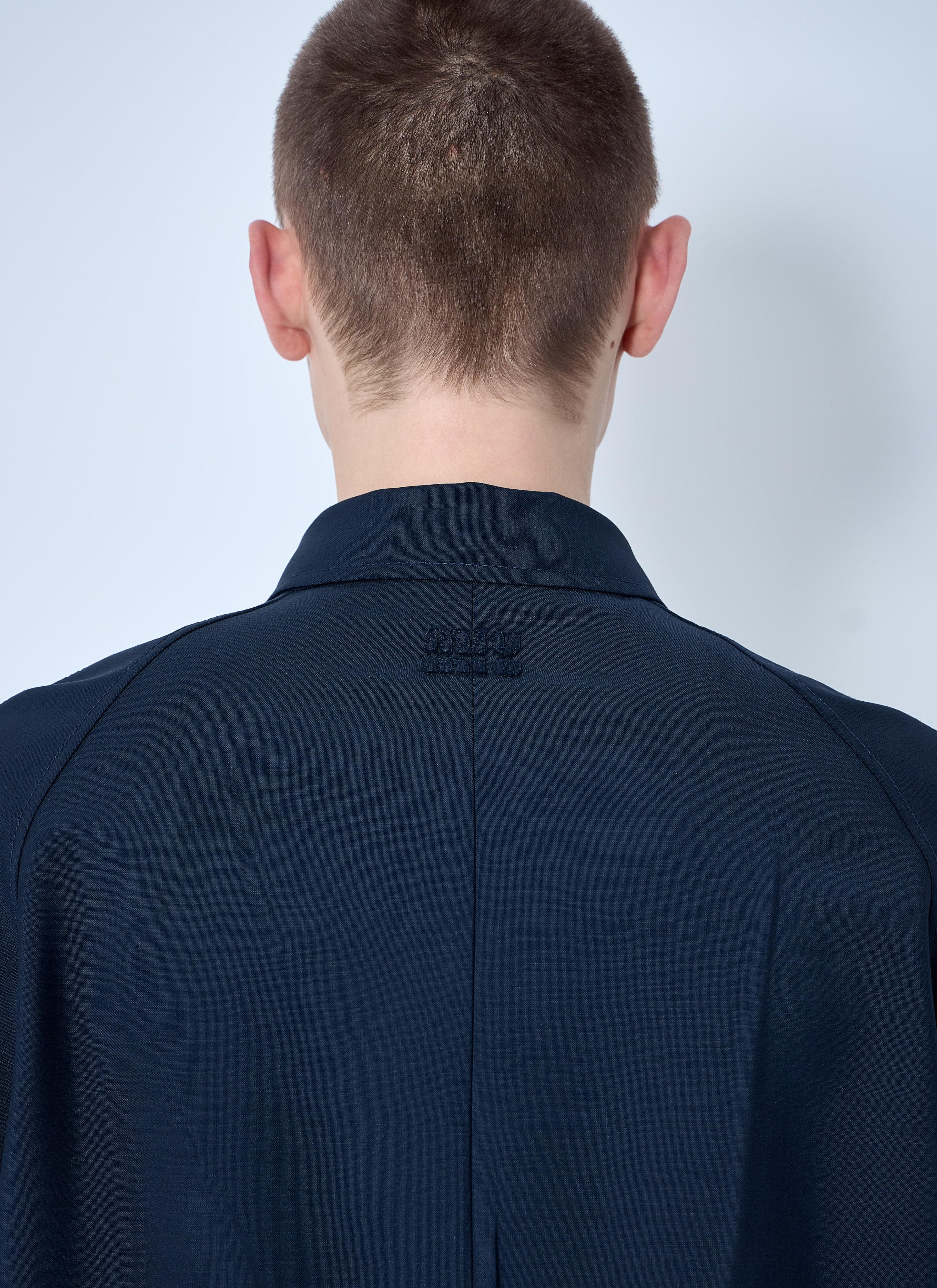 Miu Miu Men Single-Breasted Mohair Coat