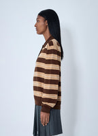 Miu Miu Women Cotton Striped Polo Shirt