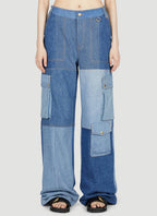 Marine Serre Women Panel Cargo Jeans