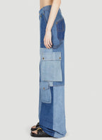 Marine Serre Women Panel Cargo Jeans