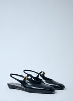 Prada Women Leather Slingback Ballerina Pumps