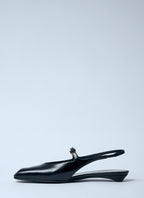 Prada Women Leather Slingback Ballerina Pumps
