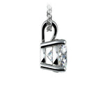 1.50 Ctw Prong Set Round Lab Grown Diamond Pendant In White /Yellow Gold G-VS