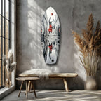 Street Basketball Glass Wall Art